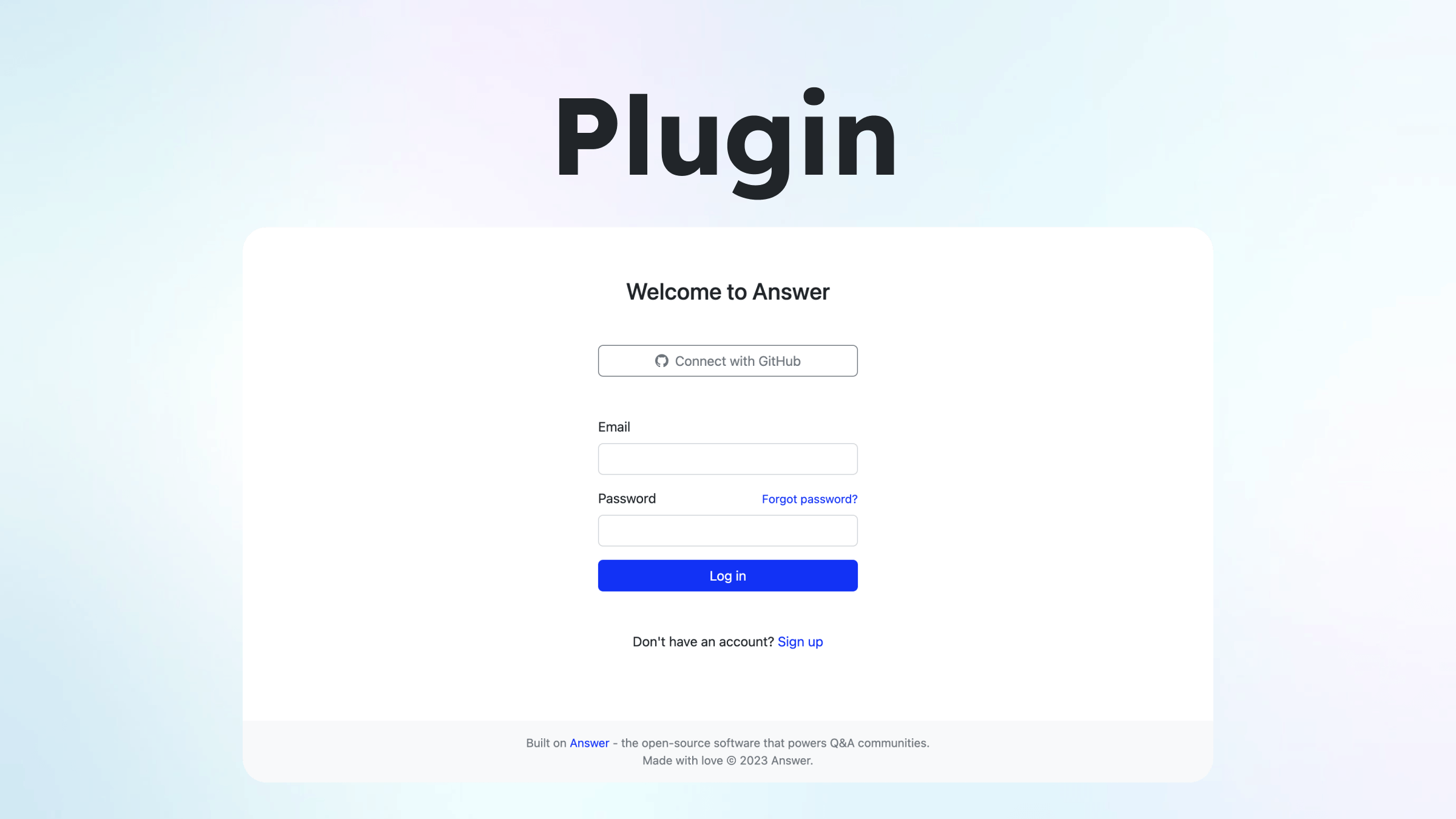 Answer Supports Plugin