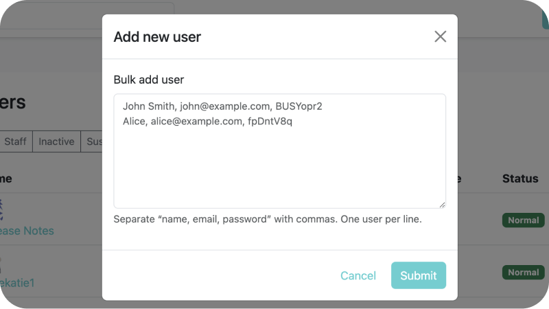 Add Users in Bulk